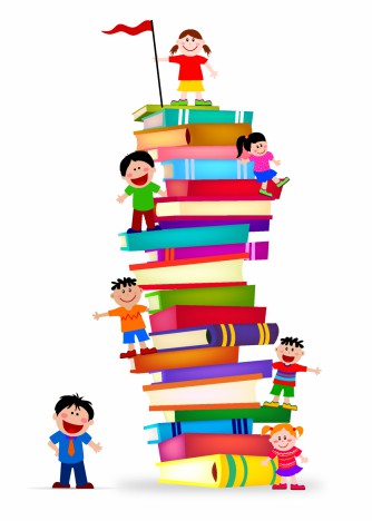 Children's book stack